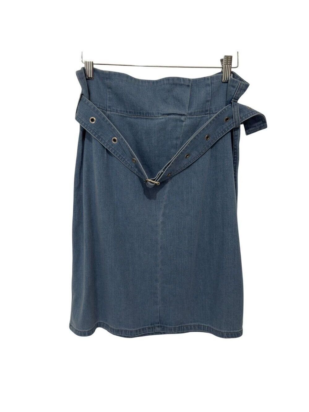 NWT J Brand Tranquil Pleated Belted Denim Skirt In Heavenly Size M